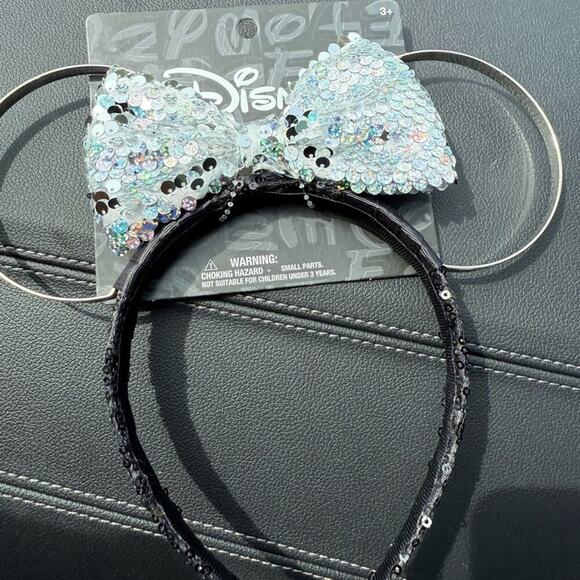 Disney Sequin Bow Headband Silver and black - Picture 3 of 5